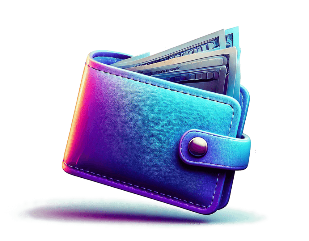 wallet with bills